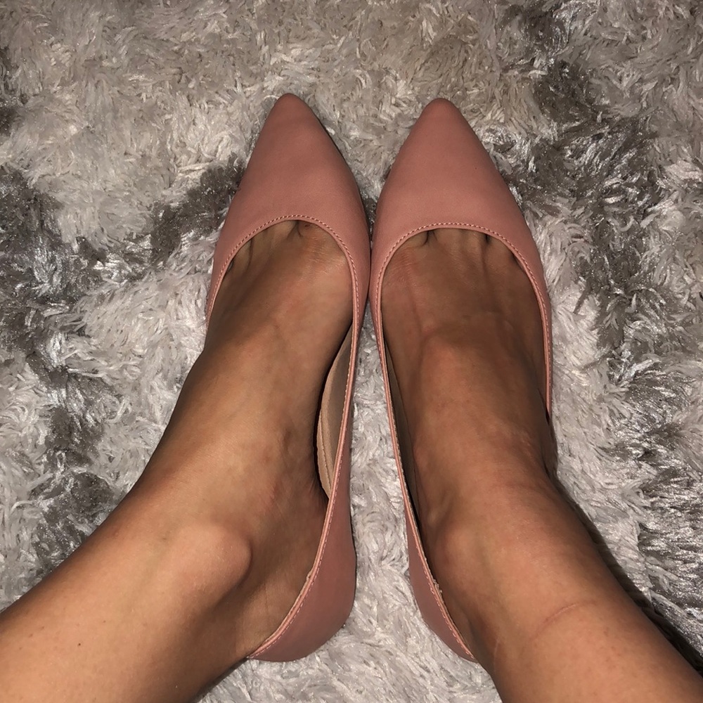 cute pink/tan flats